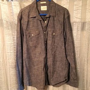 Lucky Brand Denim Long Pearl Snap